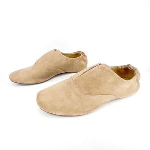 Chocolat Blu Shoes “Mario” Laceless Oxford Flats Tan Suede Women’s Size 6